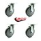 Service Caster SCC - 5" x 1.25" Gray Polyurethane Wheel Swivel Casters, 4PK SCC-20S514-PPUB-TPU1-4 - alternate 5